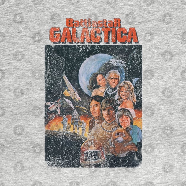 Vintage Distressed Battlestar Galactica by GeekGiftGallery